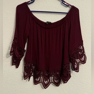 Lace sleeve blouse